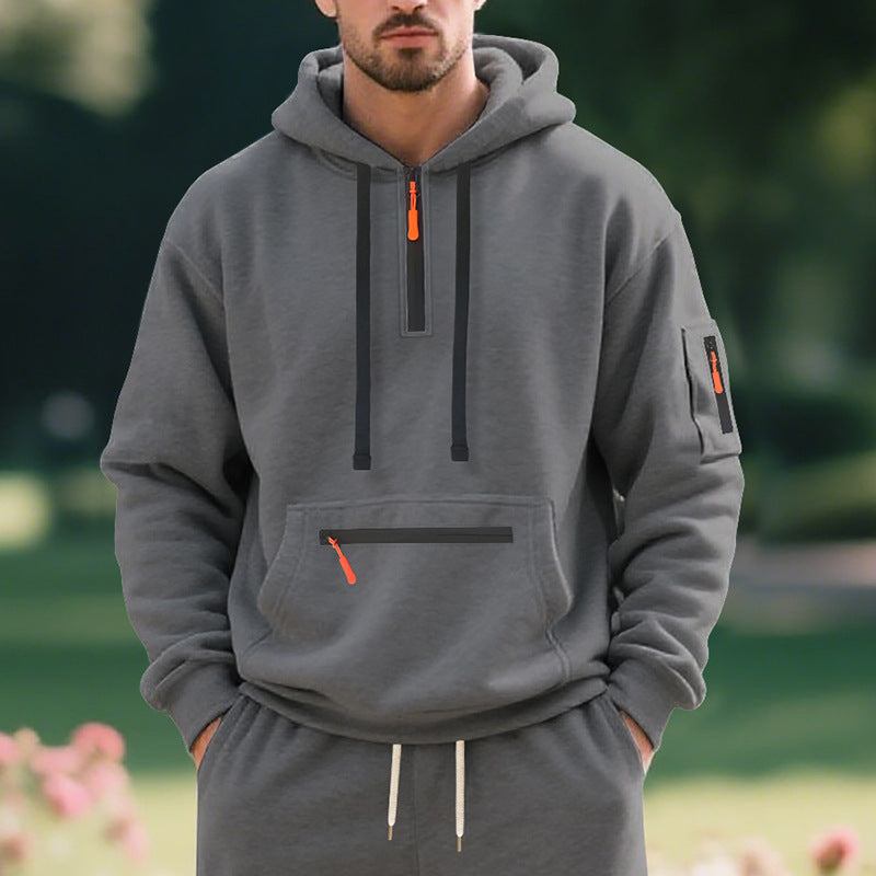 Herren Kapuzenpullover Sportlich Reißverschluss Hoodie