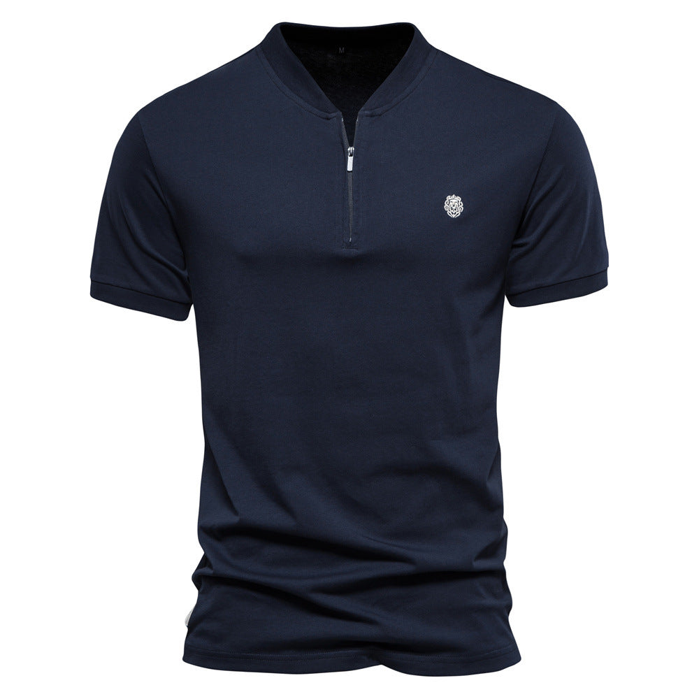 Herren Henley T-Shirt Kurzarm Modern Baumwolle