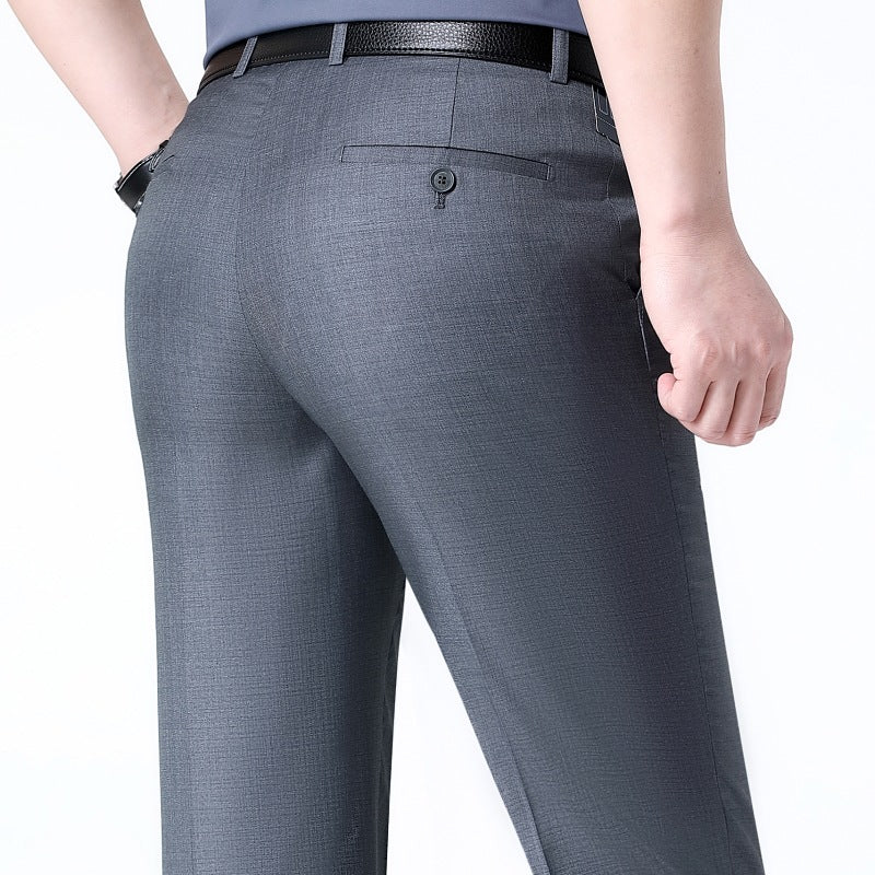 Herren Anzughose Elegant Wollmix Schwarz Modern