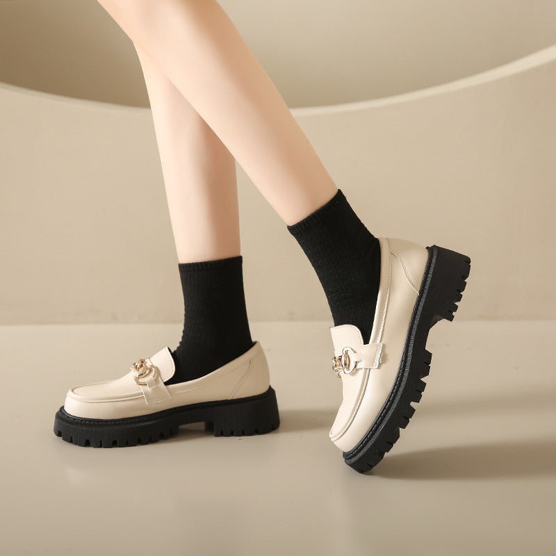 Damen Mokassins Elegante Schnalle Schuhe Modern
