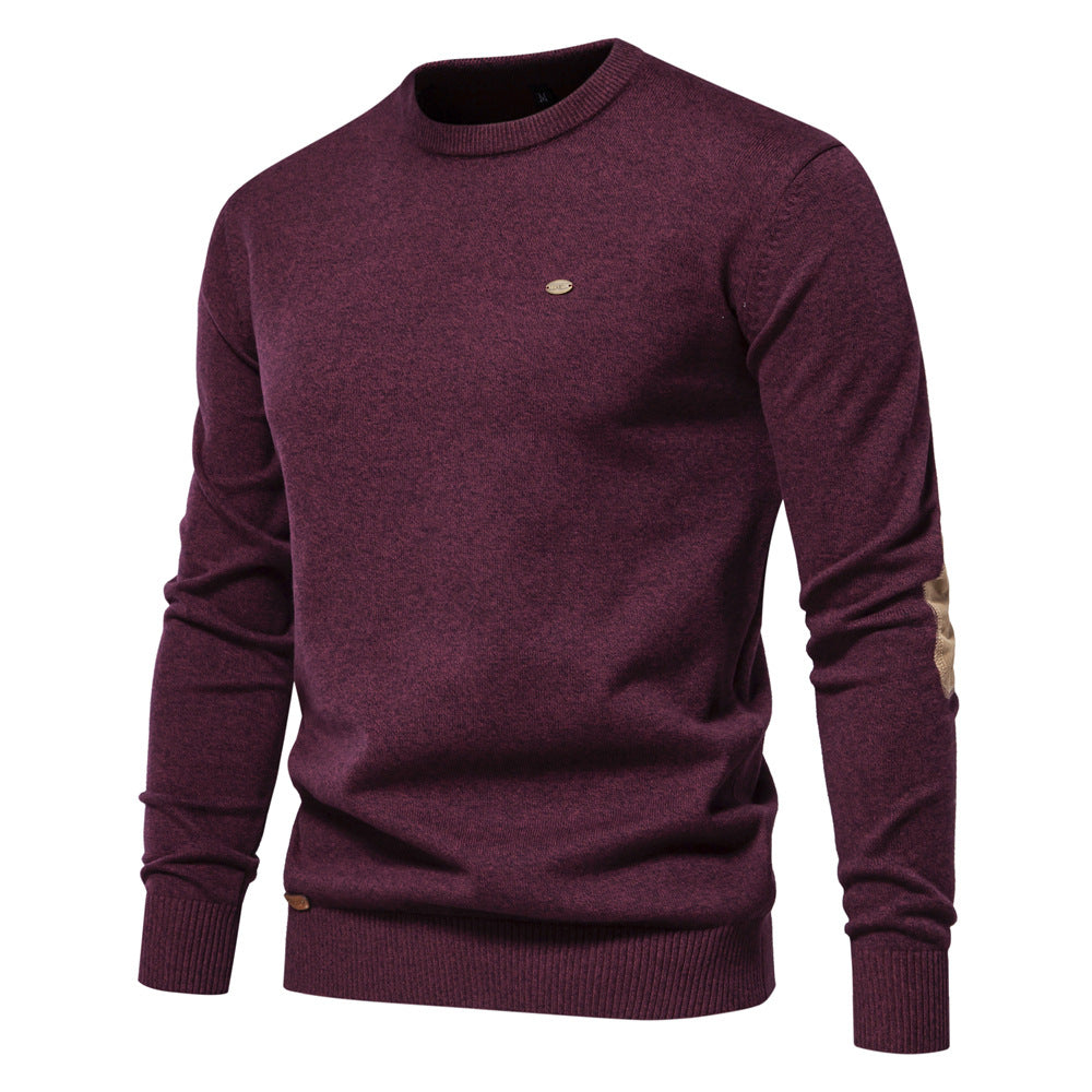 Herren Pullover Weich Strickstoff Rundhals Modern