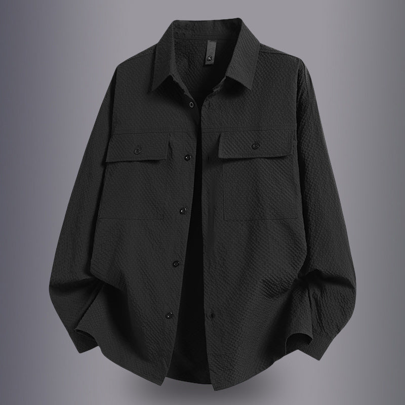 Herren Hemdbluse Lässig Mit Taschen Modern