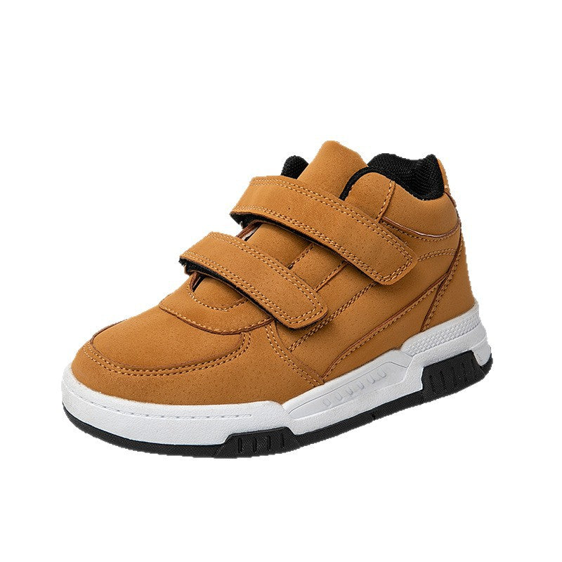 Damen Sneaker Sportlich High-Top Klettverschluss Schwarz