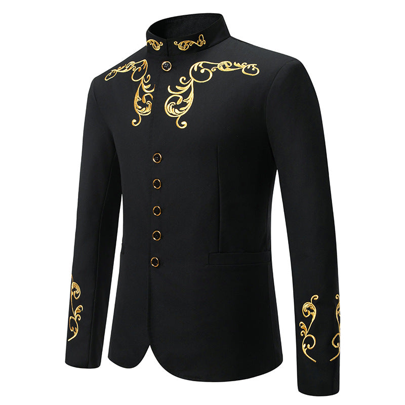 Herren Blazer Elegant mit Stickereien Modern