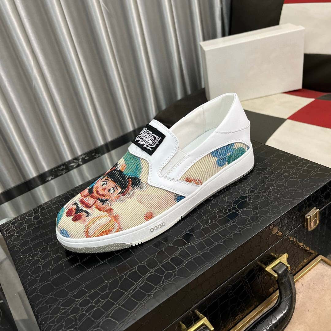 Damen Sneaker Bequem Slip-On Schuhe Komfortweiß