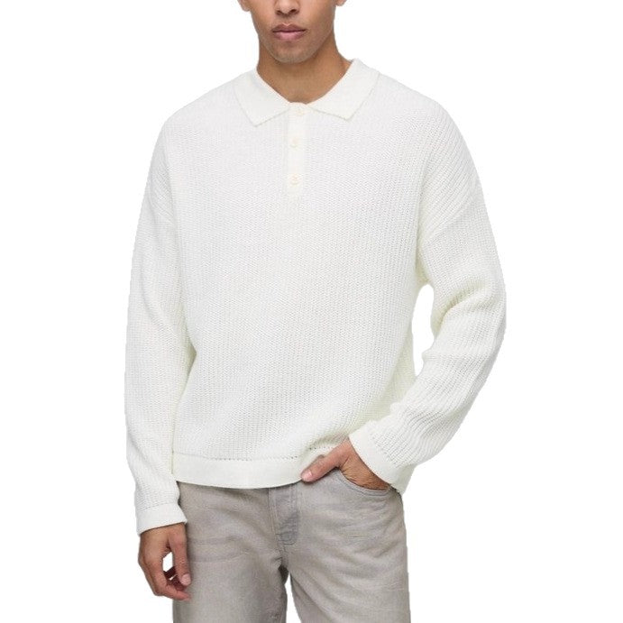 Herren Strickpullover Lässig Knopfleiste Modern