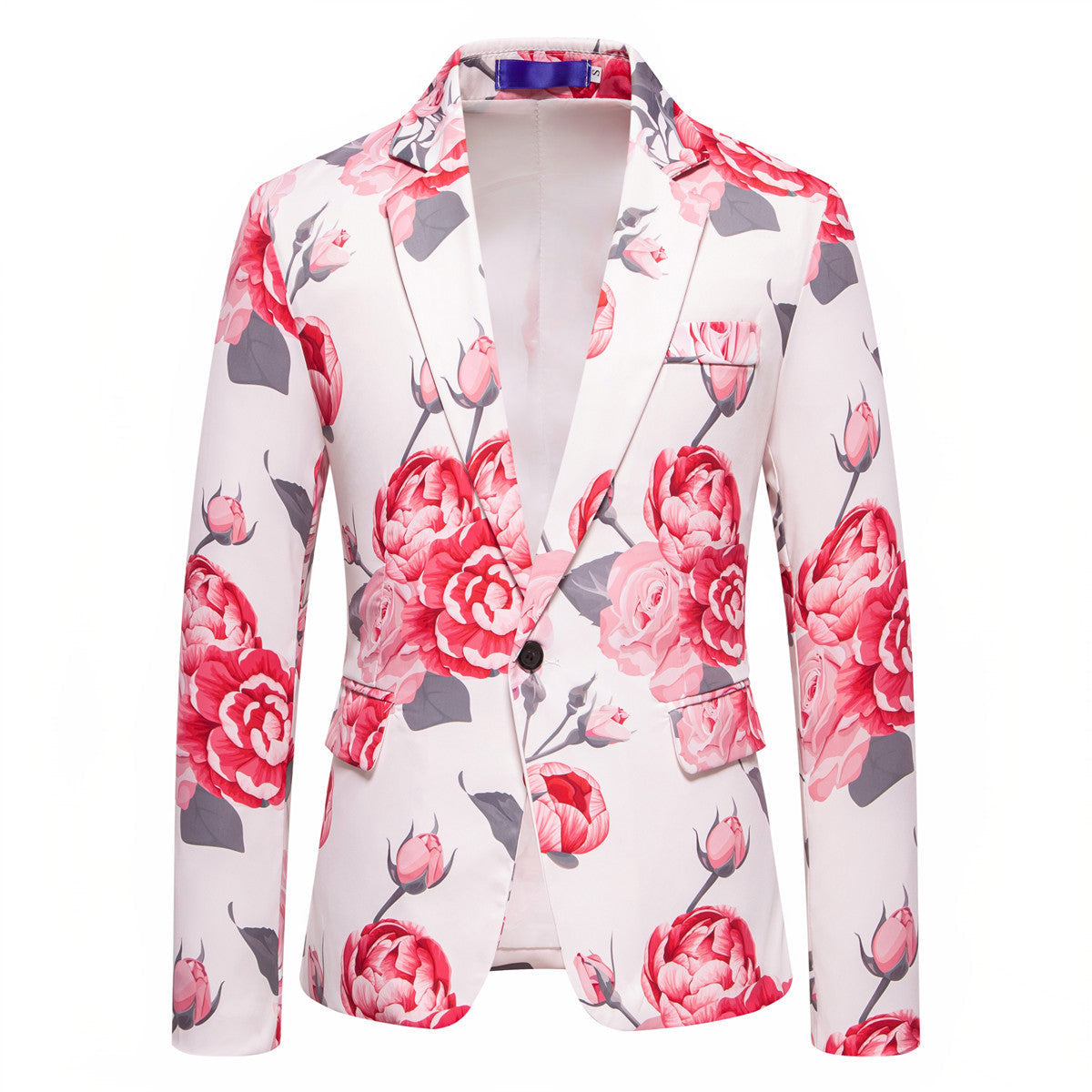 Herren Blazer Elegant Floralmuster Slimfit Modern