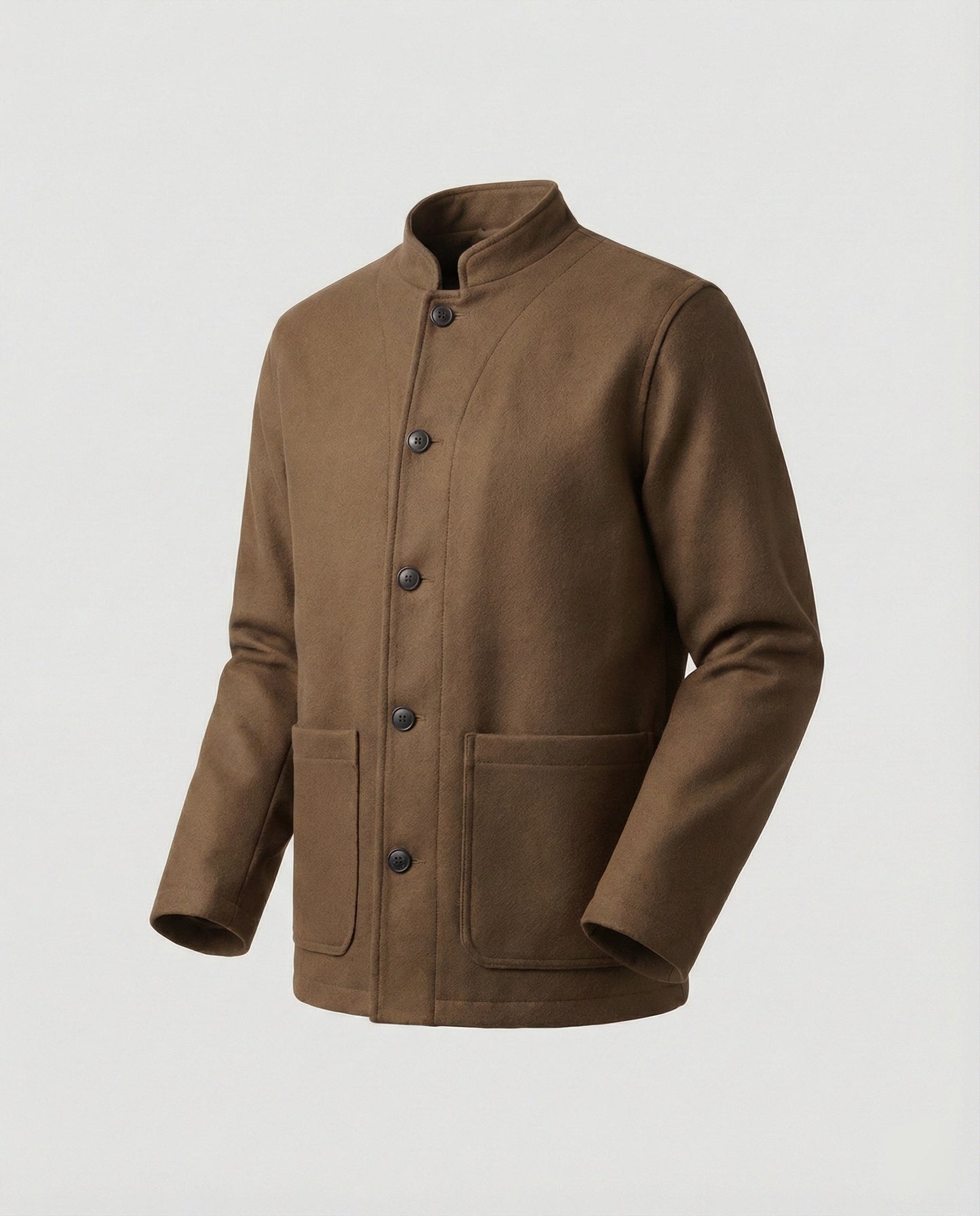 Herren Blazer Slim Fit Wollmix Rundhals Modern