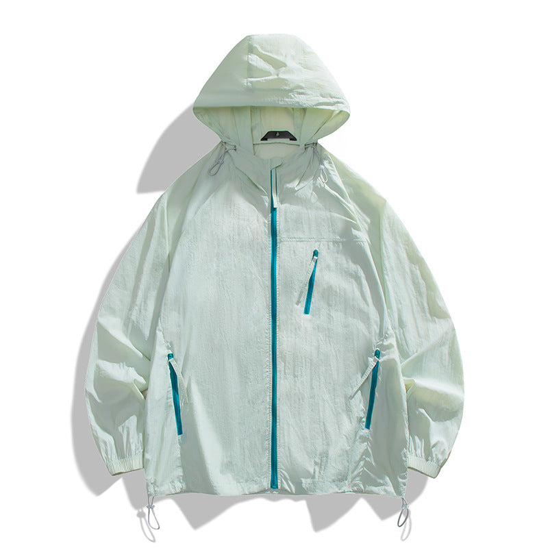 Herren Windjacke Leicht atmungsaktiv mit Taschen
