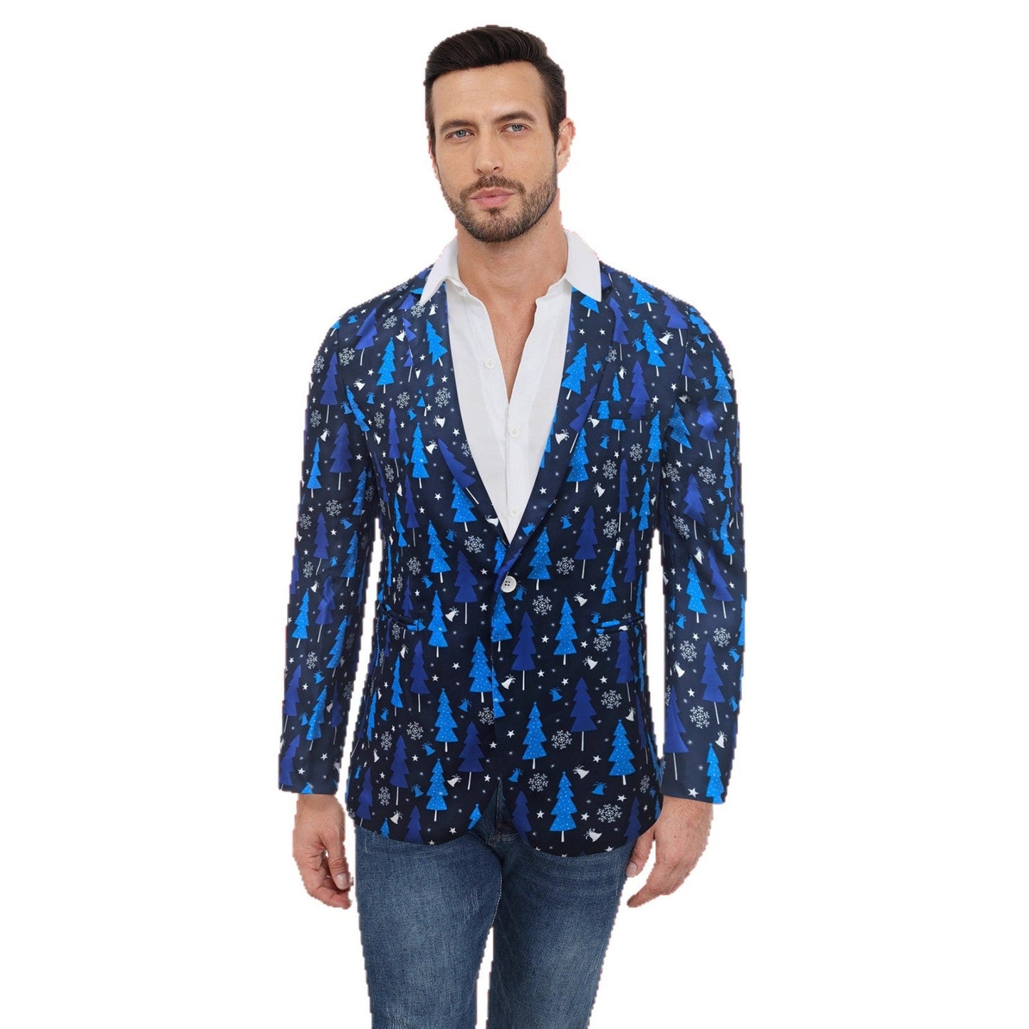 Herren Blazer Elegant Slim Fit Schwarz