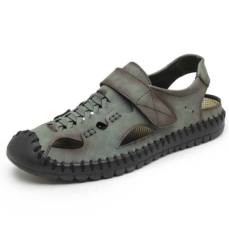 Herren Leder-Sandalen Rutschfest Komfortabel Sommer