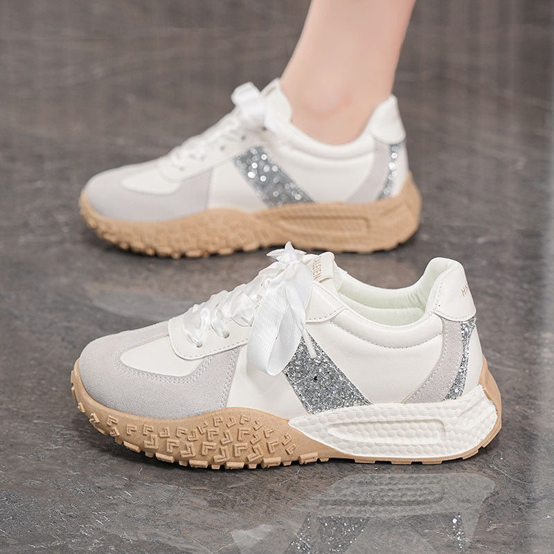 Damen Sneaker Sportlich Glitzernd Fashion Schuhe