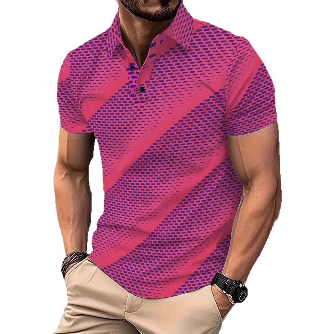 Herren Poloshirt Modern mit Grafikdruck
