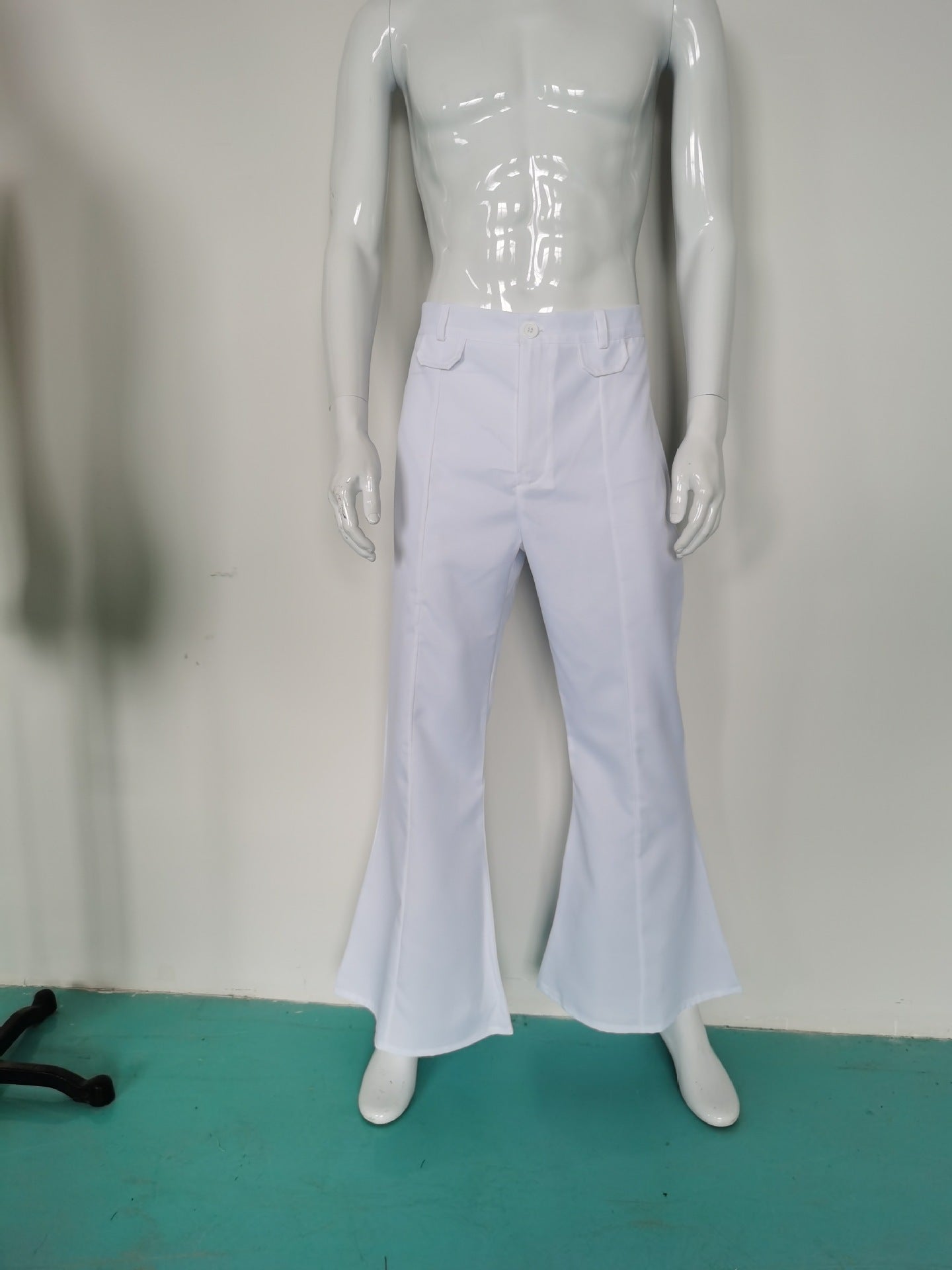 Herren Tanzhose Glitzer Schößchen Elegant Schwarz