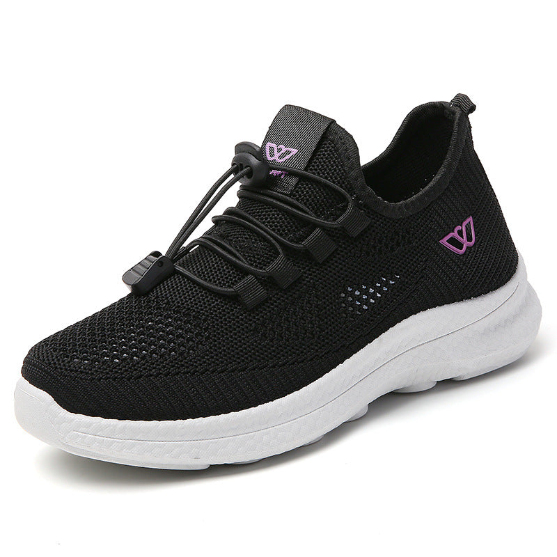 Damen Sneaker Atmungsaktiv Schnürsenkel Flexibler Laufschuh