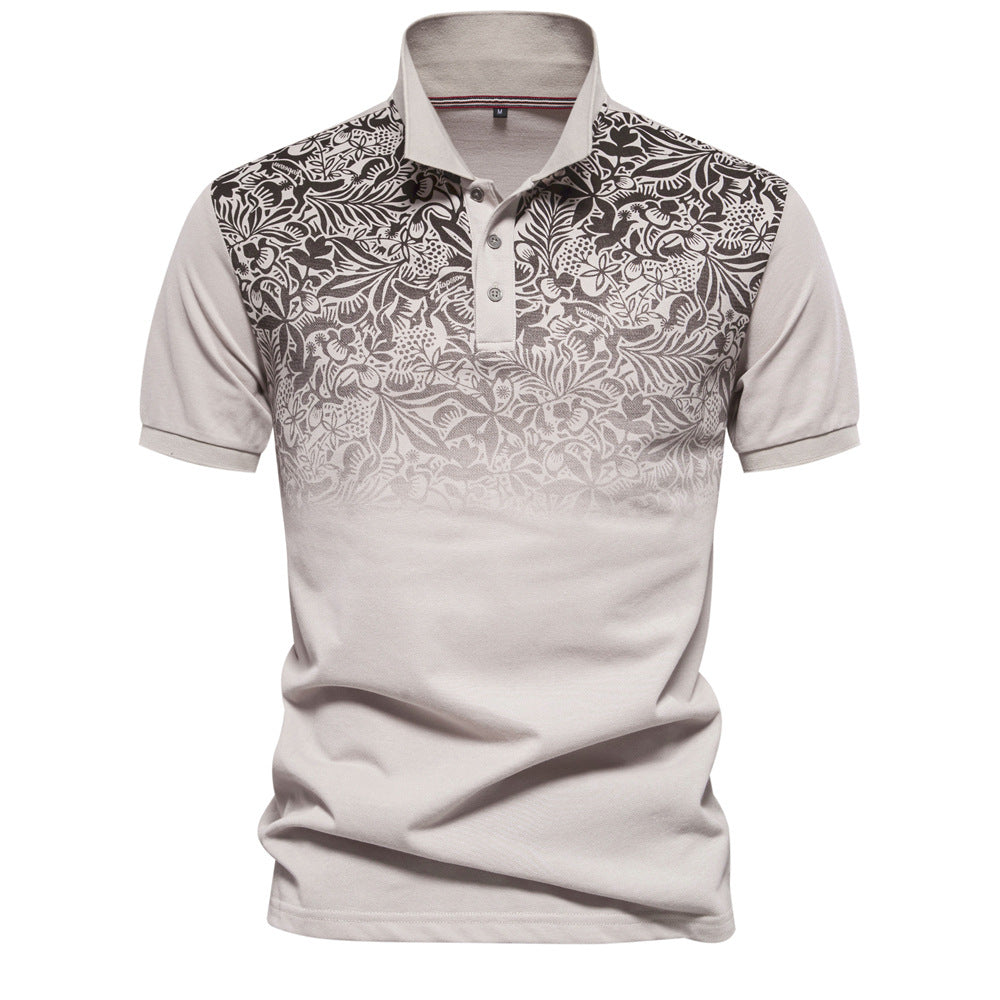 Herren Poloshirt Floral Klassisch Berlin Stil