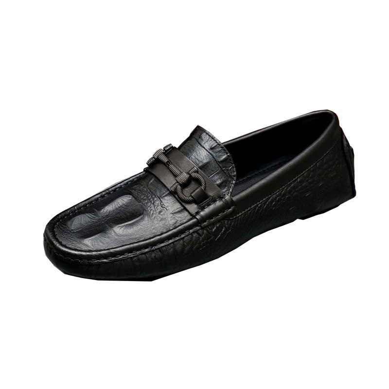 Damen Mokassins mit Ketten-Detail Elegant Schwarz