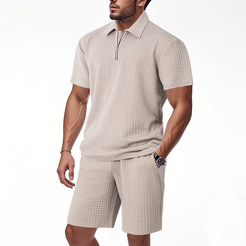Herren Polo Kurzarm Modern mit elastischen Shorts Sportlich