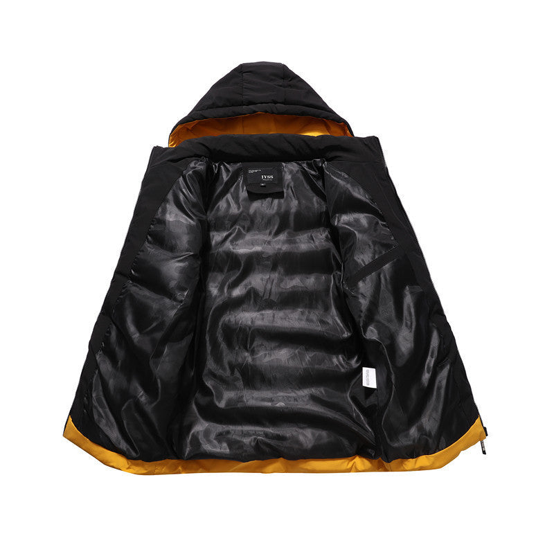 Herren Winterjacke Steppjacke mit Kapuze Modern