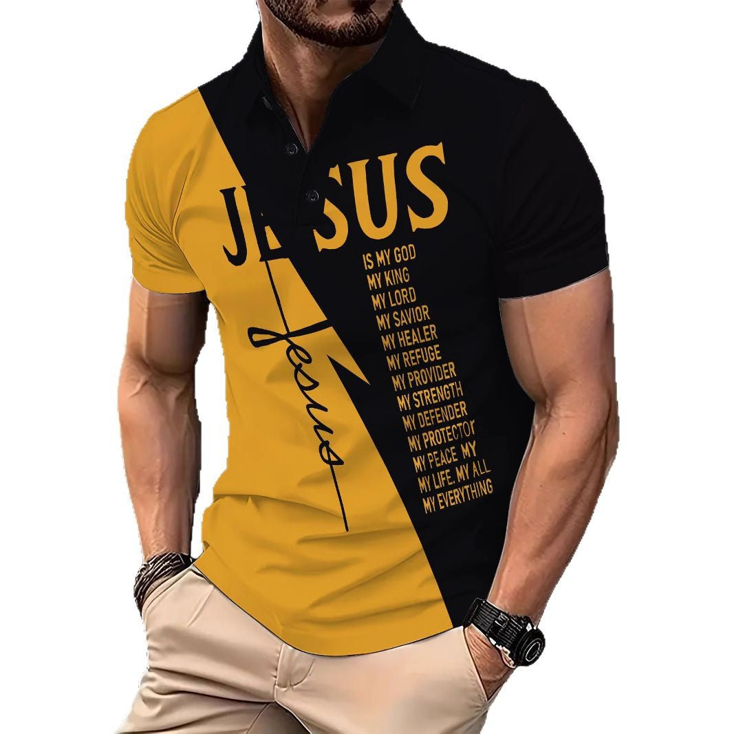 Herren Polohemd Berlin Motiv Modern Grafik