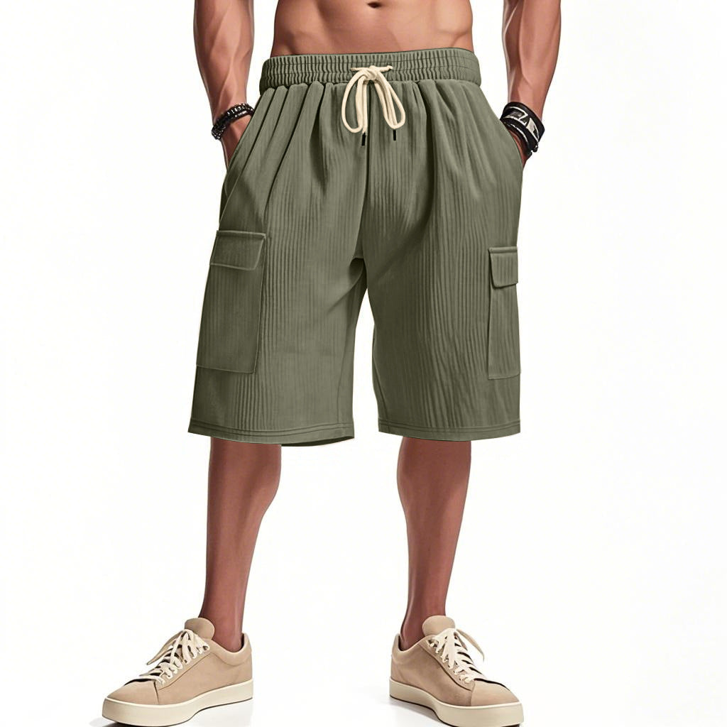 Herren Cargo Shorts Modern Streifen Design Praktisch