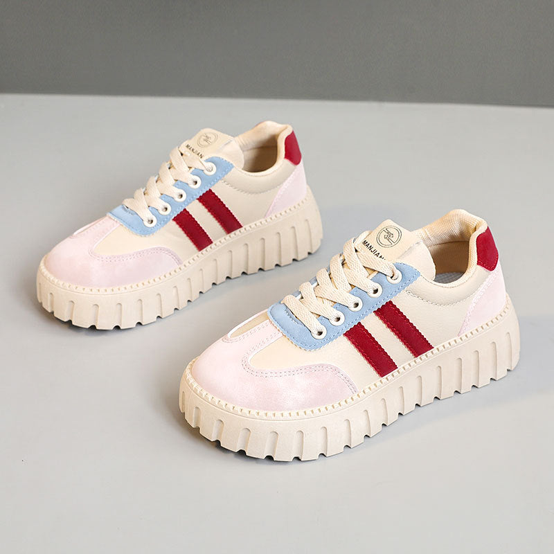 Damen Plateau Sneaker Hoch mit atmungsaktiver Oberfläche und modischer Sohle