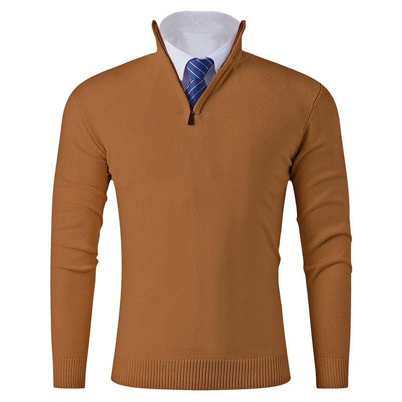 Herren Stehkragenpullover Eleganter Reißverschluss Pullover Modern