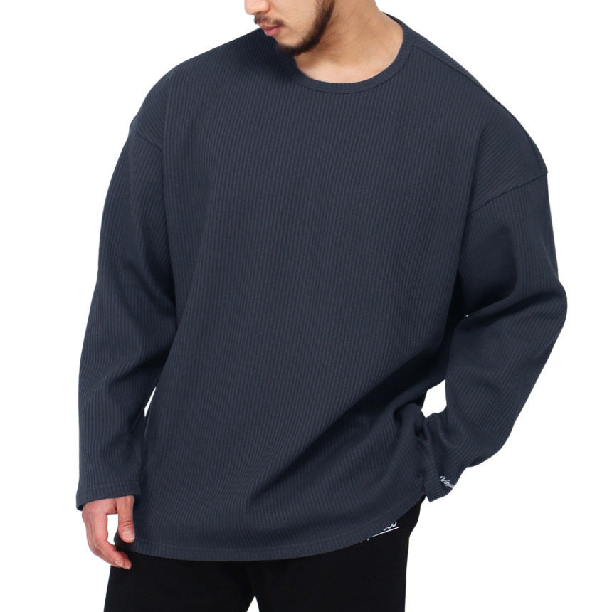 Herren Langarmshirt Modern Rippenmuster Berlin Style