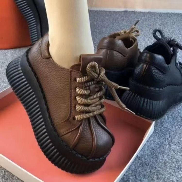 Damen Sneaker Dickes Profil Hochzeitsschuhe Trendy Schnürung