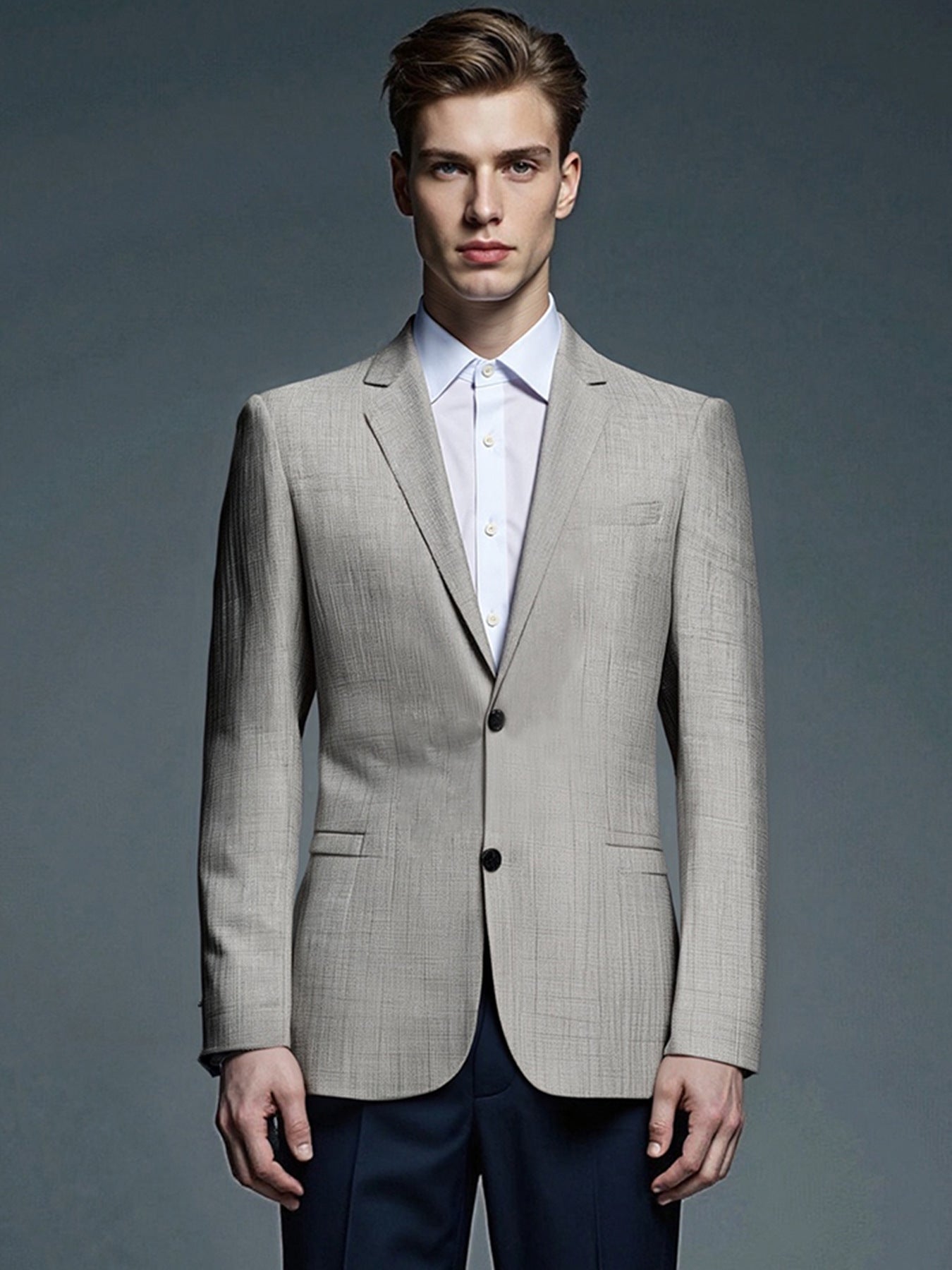 Herren Blazer Slim Fit Strukturiert Modern