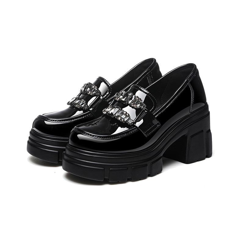 Damen Pumps Plateau Schmuckdetail Glamour High Heels