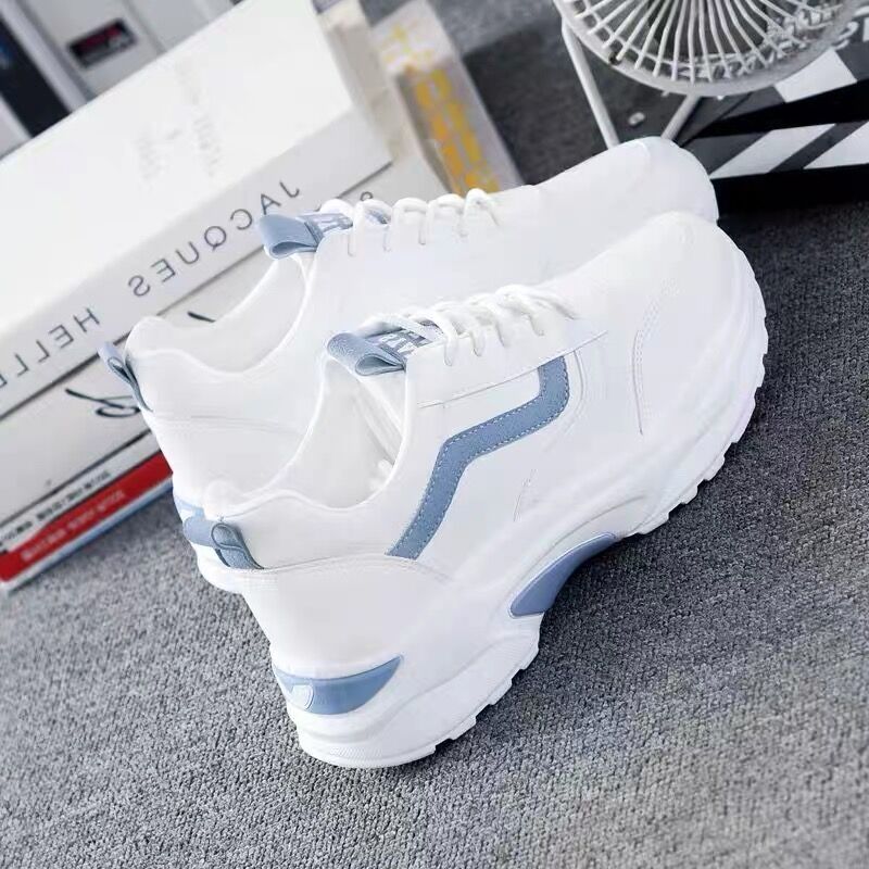 Damen Sneaker Sportlich Trendy Weiß