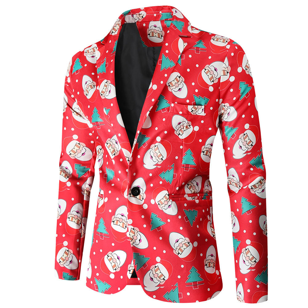 Herren Blazer Weihnachtsdesign Festlich Glitzernd