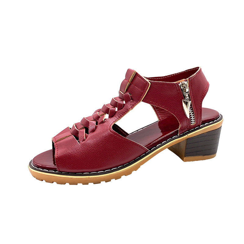 Damen Sandalen mit Absatz Orthopädisch Bequem Spitze