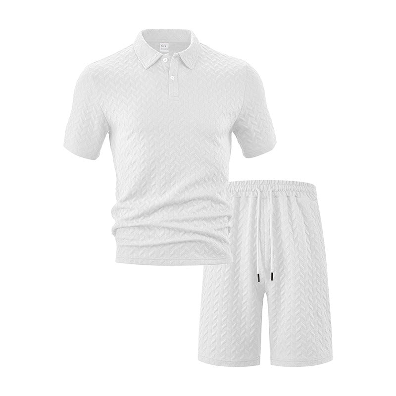 Herren Polo Shorts Set atmungsaktiv Modern Sportlich