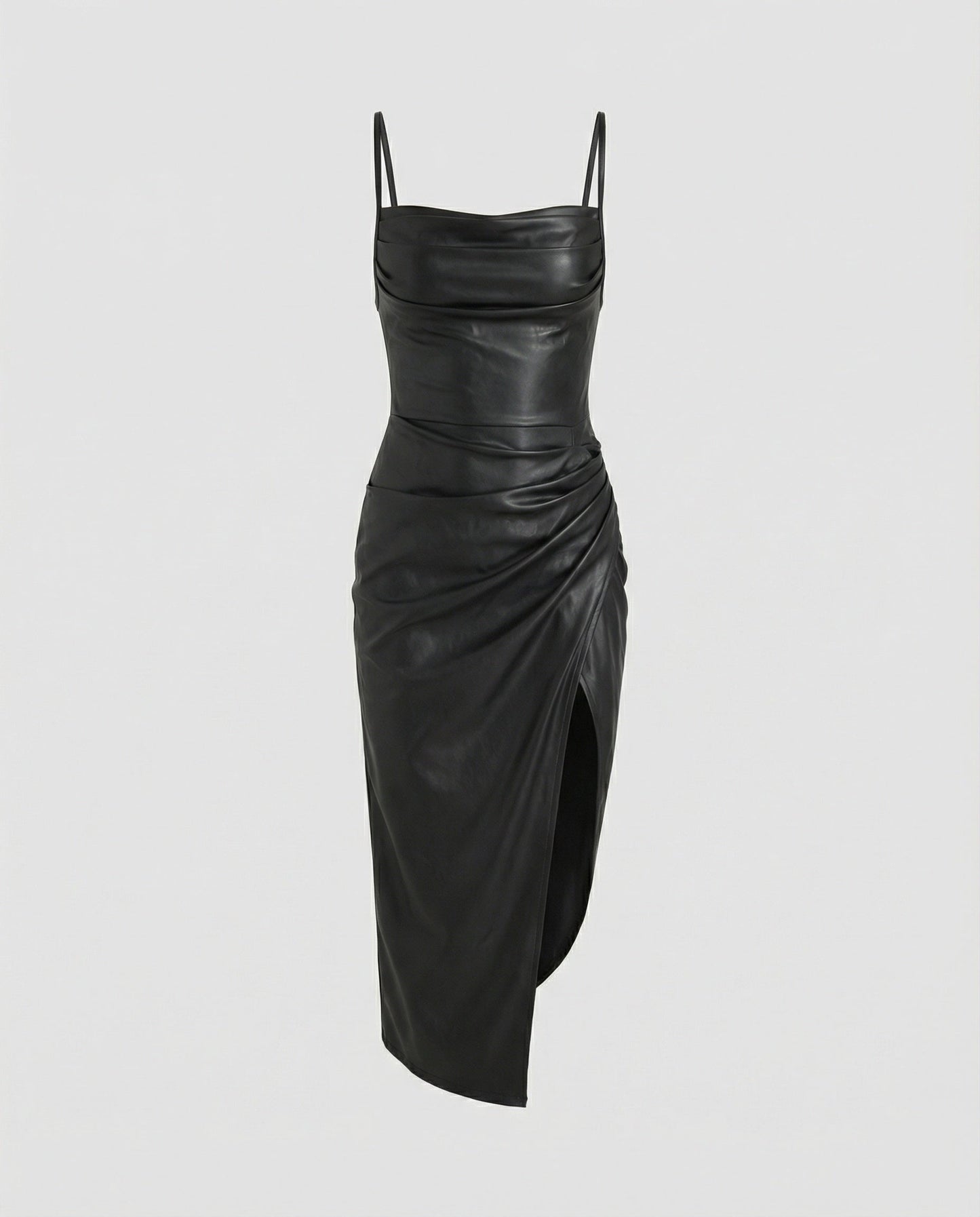 Damen Kleid Asymmetrischer Saum Midilänge