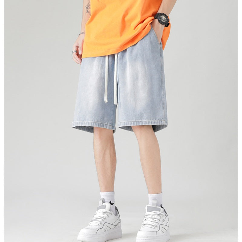 Herren Denim Shorts Lässig mit Seitentaschen Sommer