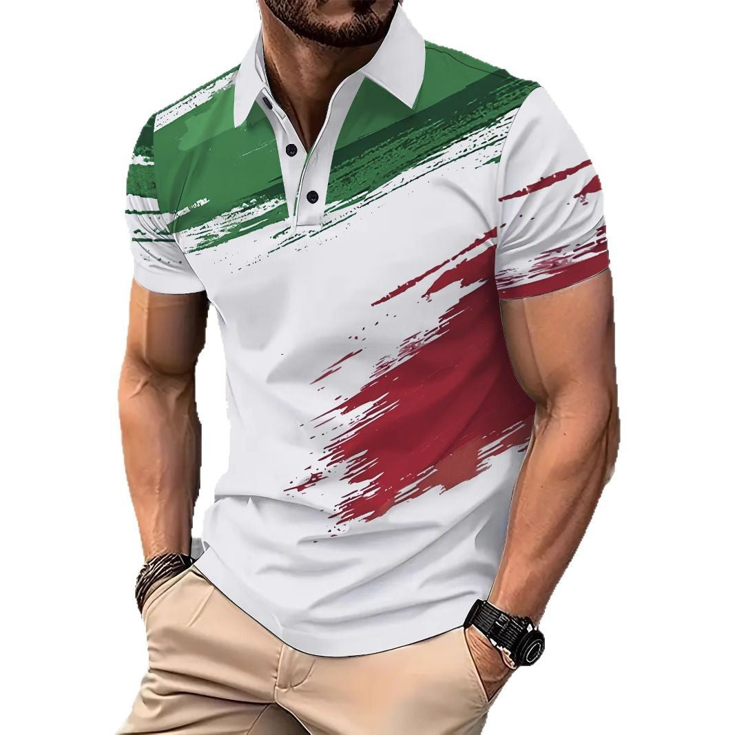 Herren Poloshirt Farbverlauf Berlin Style Modern