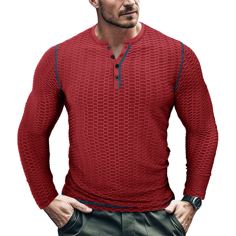 Herren Langarmshirt Mit Struktur Optik Trendig Modern
