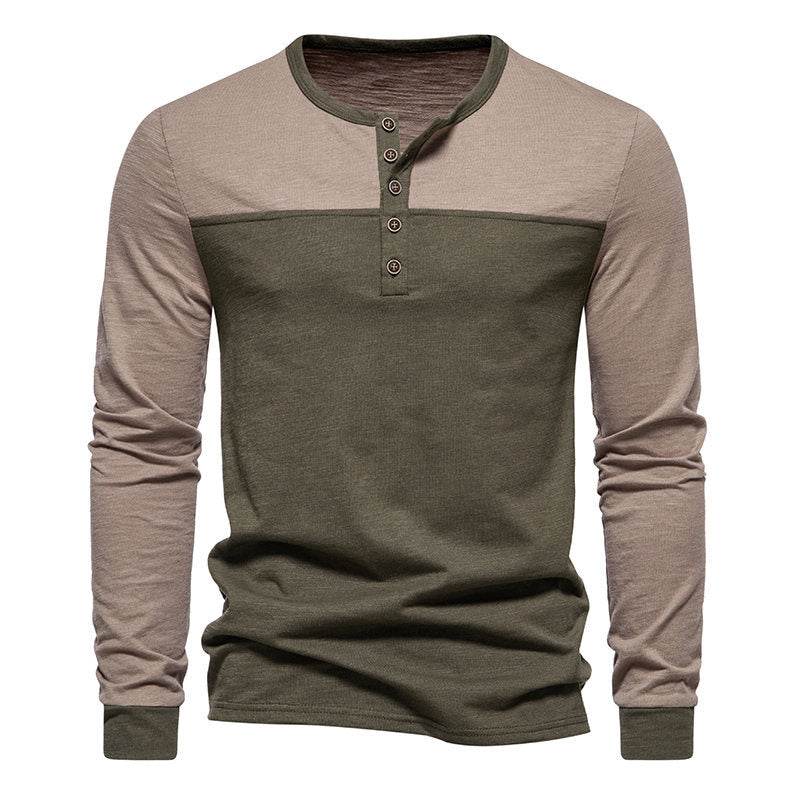Herren Langarm-Shirt Kontrastfarben Modern Trendig