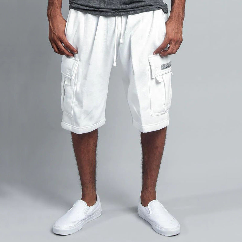 Herren Cargo Shorts atmungsaktiv mit Kordelzug und Taschen