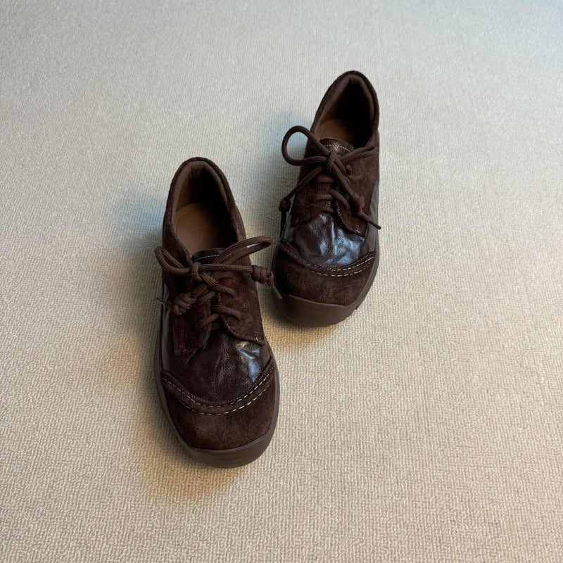 Damen Schnürschuhe Lederschuhe Bequem Modisch