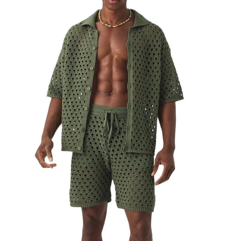 Herren Sportset Atmungsaktiv Kurzarm Shorts Laufset