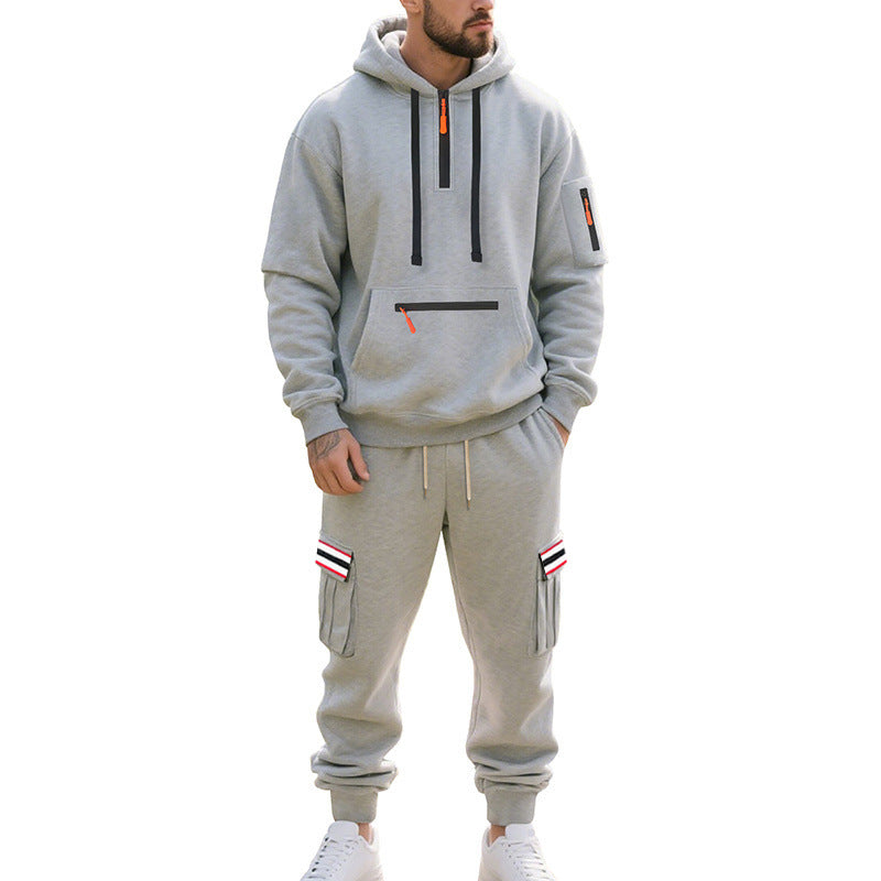 Herren Jogginganzug Sportlich Sweatshirt Hose Baumwolle