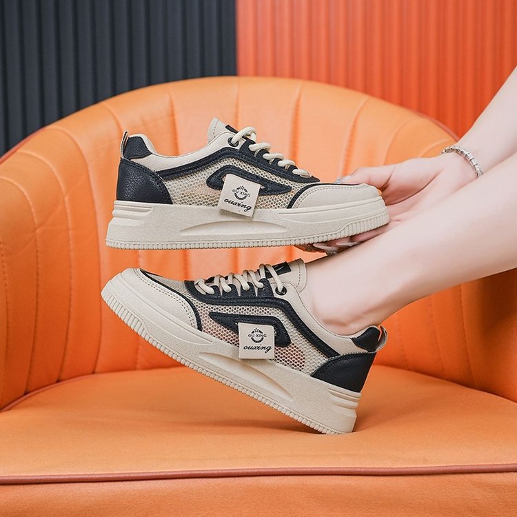 Damen Sneaker Atmungsaktiv Mesh Laufsohle Rutschfest