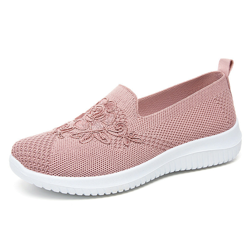 Damen Slip-On Schuhe Blumenmuster atmungsaktiv