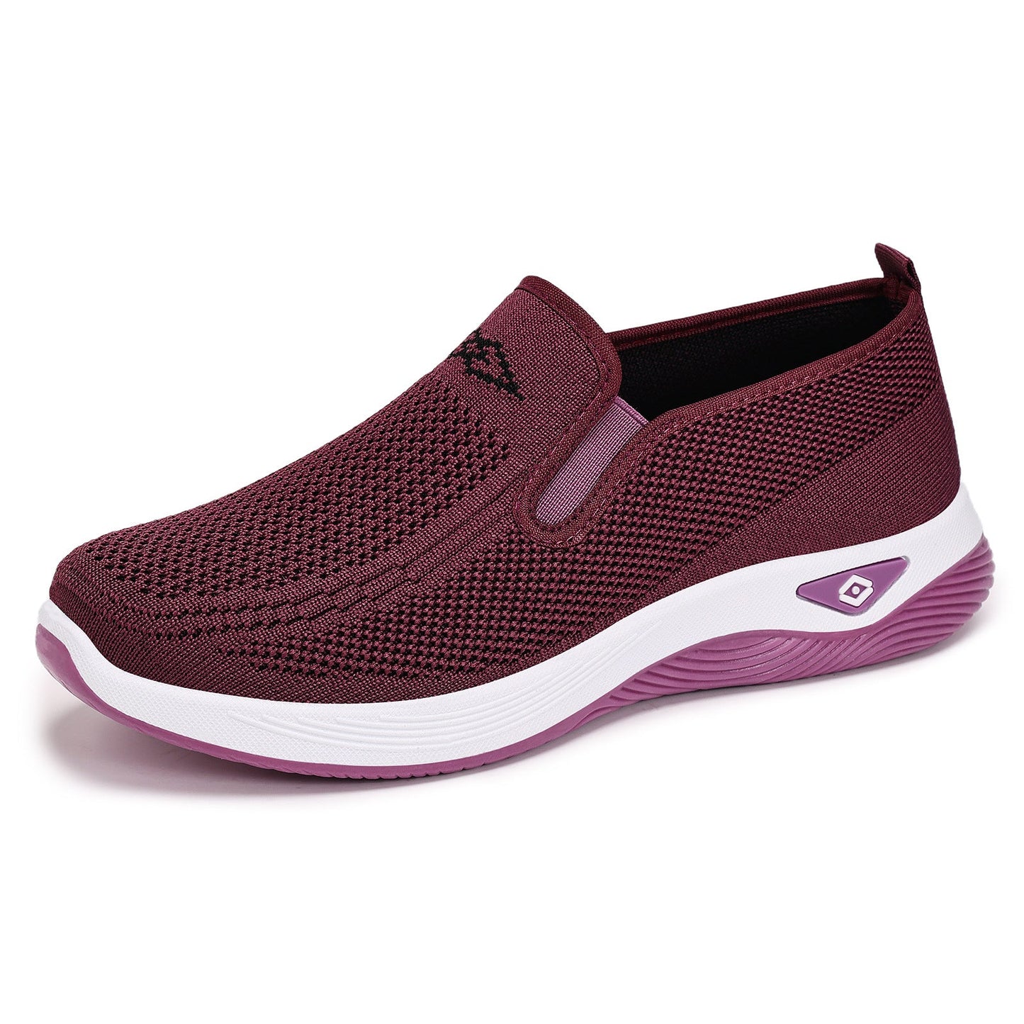 Damen Sportschuhe Bequem Slip-On Atmungsaktiv Weiß