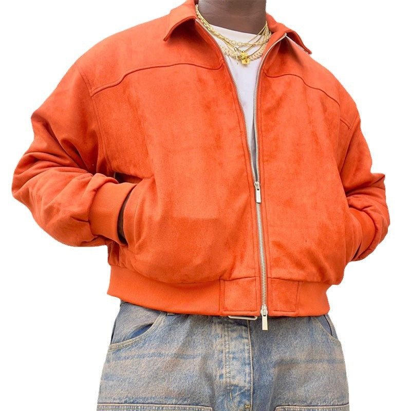 Herren Lederjacke Moderner Schnitt Lässig Schwarz