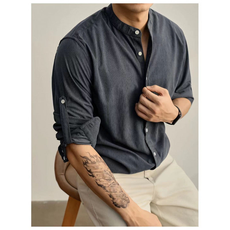 Herren Hemd Slim Fit Gestreift Elegantes Design