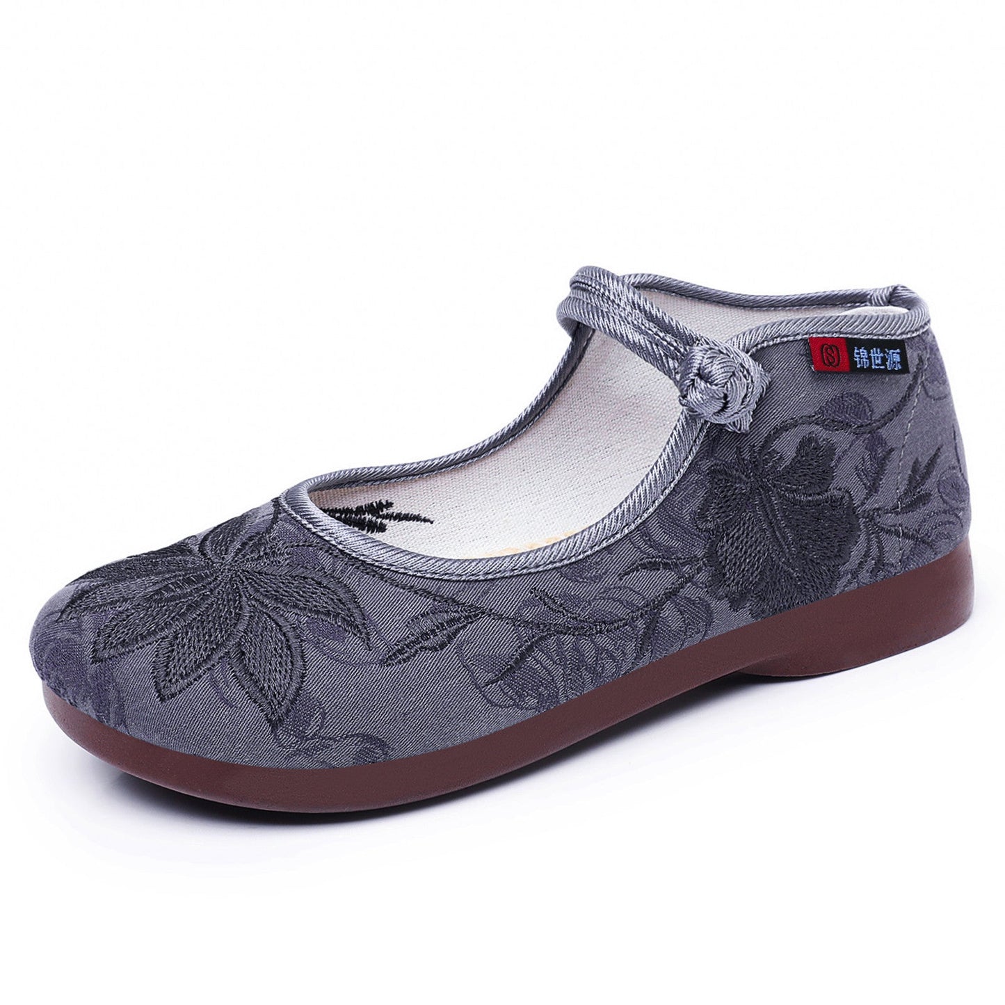 Damen Ballerinas mit Blumenstick Design Modisch